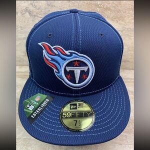 New Era 59 Fifty Tennessee Titans Hat NFL Onfield Blue Cap size 7 1/2